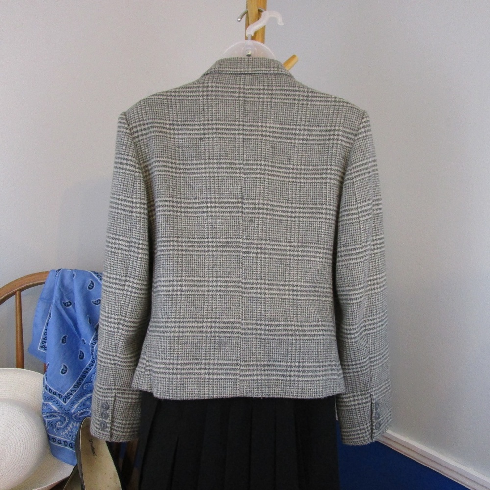 ⭐HP⭐ VTG 80's Astor One Hounds-tooth Plaid Blazer - Picture 5 of 7